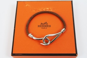 HERMES エルメス ジャンボ ブレスレット レザー ブラウン