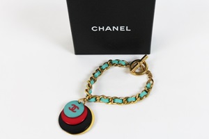 CHANEL チェーン ブレスレット レザー