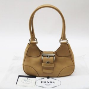 PRADA プラダ ヴィッテロダイノ レザー ハンドバッグ BR1169 ベージュ