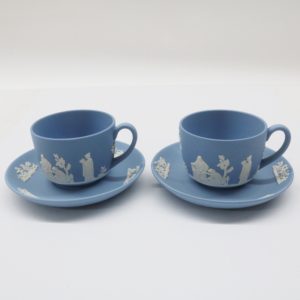 WEDGWOOD ウェッジウッド ジャスパー カップ＆ソーサー ペールブルー