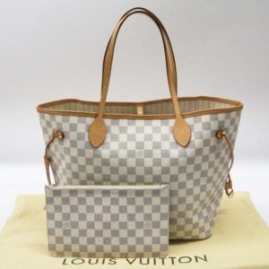 ルイヴィトン ネヴァーフルMM N41361トートバッグ ポーチ付 ダミエ アズール ショルダーバッグ LOUIS VUITTON ショルダートート