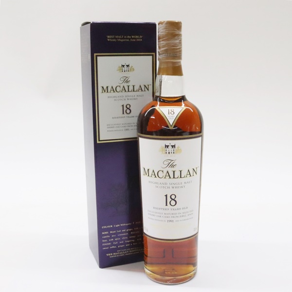 MACALLAN マッカラン 18年 1991 シェリーオークカスク 700ml 43% スコッチ ウイスキー ハイランドシングルモルト