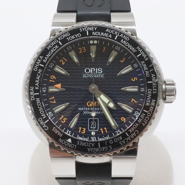 オリス　GMT　ダイバーズ　自動巻き　メンズ腕時計　668 7608 8454R　買い取り　リサイクルマート帯広店